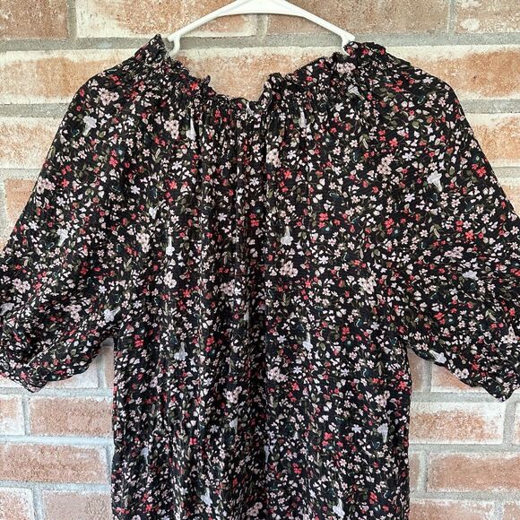 Rebecca Taylor 100% Silk Floral Dress Size 4 - Picture 9 of 11